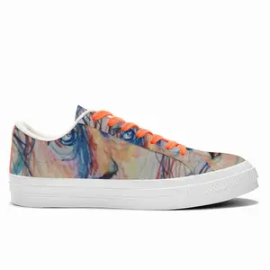 Men Please Wait For Me Low Top Canvas Shoes