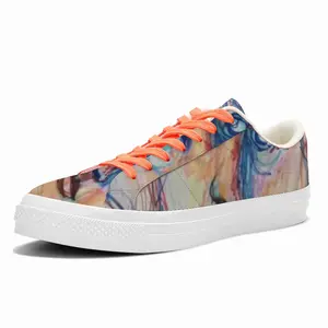 Men Please Wait For Me Low Top Canvas Shoes