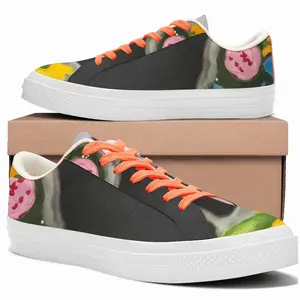 Men Floral Night Low Top Canvas Shoes