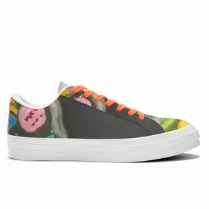 Men Floral Night Low Top Canvas Shoes