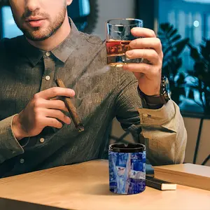 True Blue Leather Ashtray