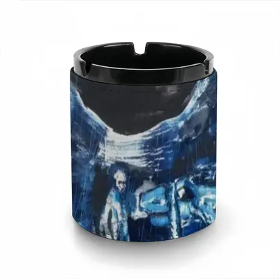 Rain Storm Leather Ashtray