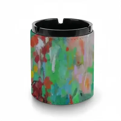 Summer Flowers Leather Ashtray