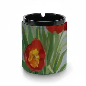 Tulips Leather Ashtray