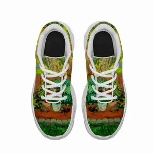 Men Backyard Garden With Yellow House Chunky Sneakers