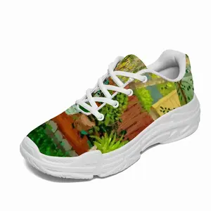 Men Backyard Garden With Yellow House Chunky Sneakers