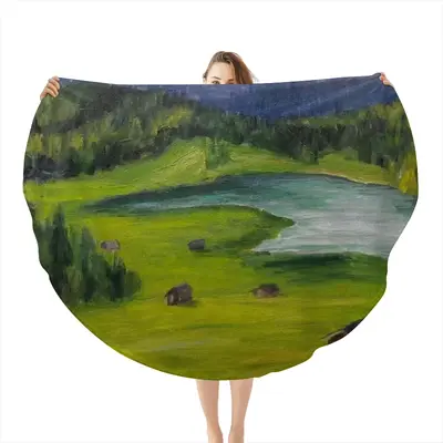 Beauty Of Nature Flannel Blanket (Round)