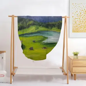 Beauty Of Nature Flannel Blanket (Round)