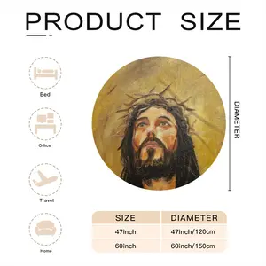 King Of Kings Flannel Blanket (Round)