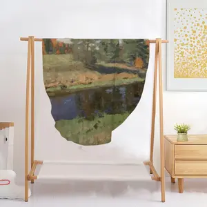 Autumn Landscape Flannel Blanket (Round)