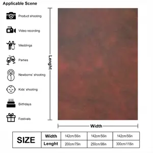 Burnt Red Clouds Photography Cloth