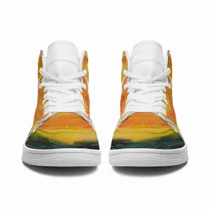 Men Small Sailboat On The High Seas Before The Storm HD1 Baskerball Sneakers