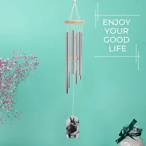 Boston Terrier With A Leash Wind Chime