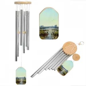 Sunrise Lake With Reeds Wind Chime