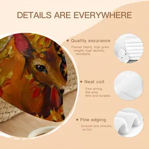 Deer Secret Hideaway Flannel Blanket (Round)