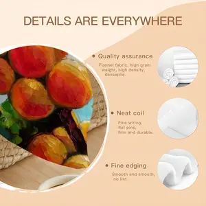 Apricot Tree Flannel Blanket (Round)