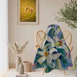 Lilies Flannel Blanket (Round)