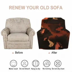 Orange Black Single Person Sofa Cover