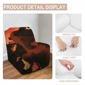 Orange Black Single Person Sofa Cover