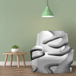 Amorphous Shapes Single Person Sofa Cover