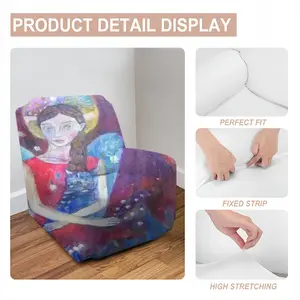 Angel With Cat Single Person Sofa Cover