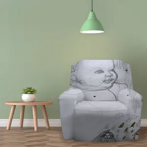 Baby - Drawing Pencil Single Person Sofa Cover