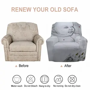 Baby - Drawing Pencil Single Person Sofa Cover