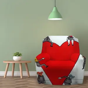 Love Is All Around Single Person Sofa Cover