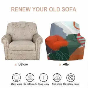 Modern Extra Large Orange Single Person Sofa Cover