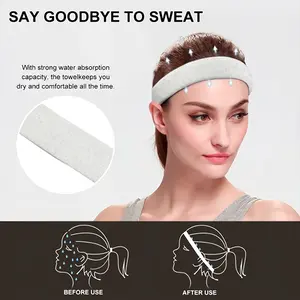 Bloomers White Sports Sweatband