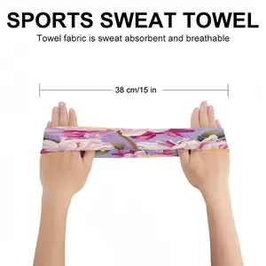 The Kingdom Of Peonies Sports Sweatband