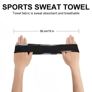 Black Sports Sweatband