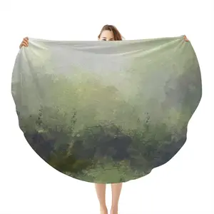 Mist On The Shore Flannel Blanket (Round)