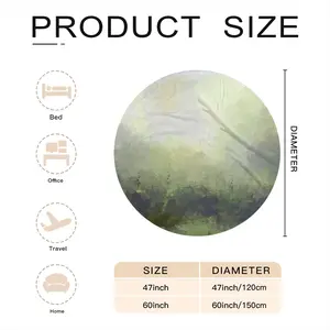 Mist On The Shore Flannel Blanket (Round)