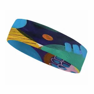 Blue And Green Modern Sports Sweatband