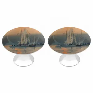 Sailboats With Sun Reflection Drawer Handle