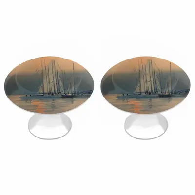 Sailboats With Sun Reflection Drawer Handle