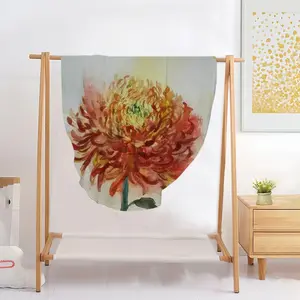 Autumn Flower Flannel Blanket (Round)