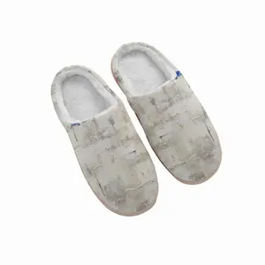 Men White Medina Winter Cotton Slippers