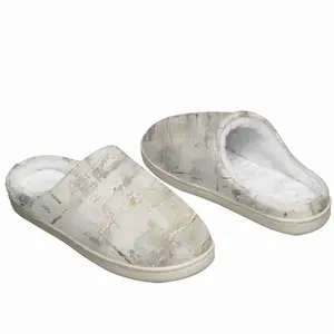 Men White Medina Winter Cotton Slippers