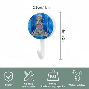 Madonna With Opened Mouth Circular Plastic Hook