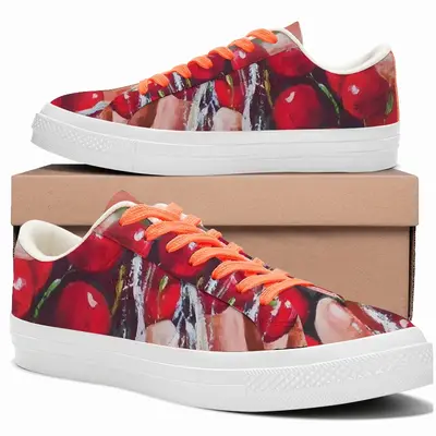 Men Cherries Low Top Canvas Shoes