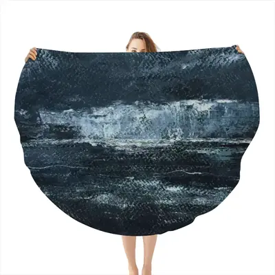 Ebb And Flow Flannel Blanket (Round)