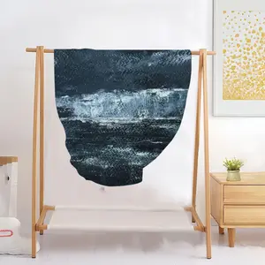 Ebb And Flow Flannel Blanket (Round)