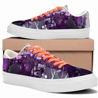 Men Basic Violet Low Top Canvas Shoes