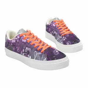 Men Basic Violet Low Top Canvas Shoes