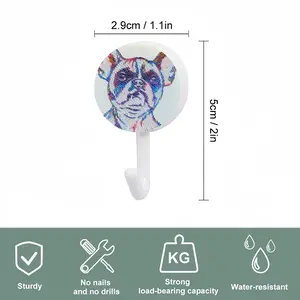 My Adorable French Bulldog Circular Plastic Hook