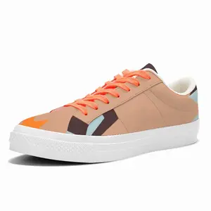 Men Orange Peel Low Top Canvas Shoes