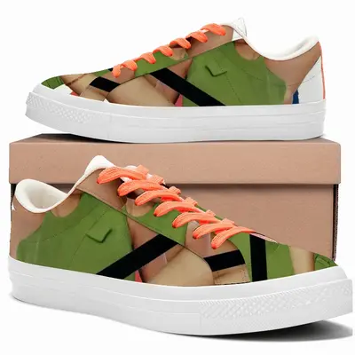 Men Green Dress Low Top Canvas Shoes