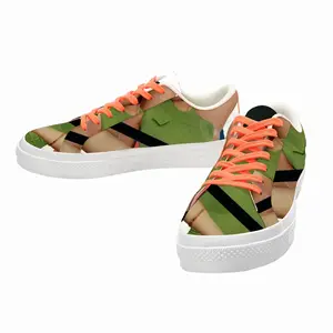 Men Green Dress Low Top Canvas Shoes